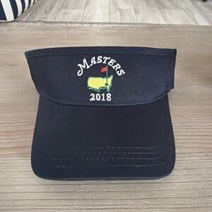 Masters 2018 Fit Embroidered Navy Adjustable Visor by American Needle B12